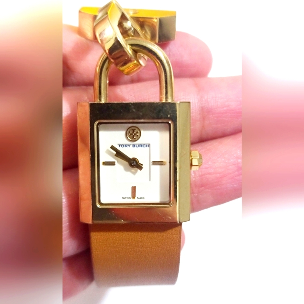 TORY BURCH Surrey Light Brown Leather Strap Watch